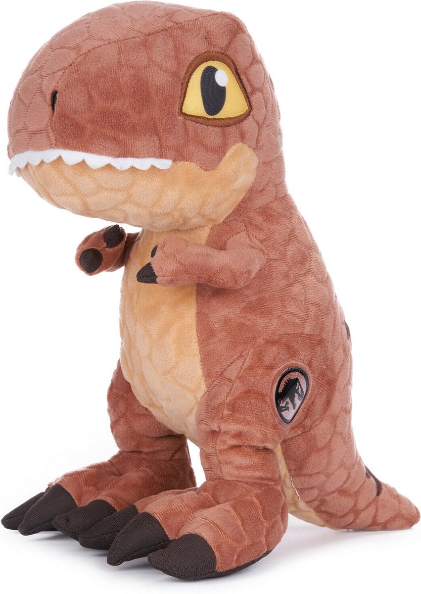 Jurassic World Dinosaurus Camp Cretaceous (Bruin) Pluche Knuffel 34 cm {Jurassic Park Plush Toy | Speelgoed knuffeldier knuffelpop voor kinderen jongens meisjes | T-Rex Dino Draak Dragon Dinosaurus}